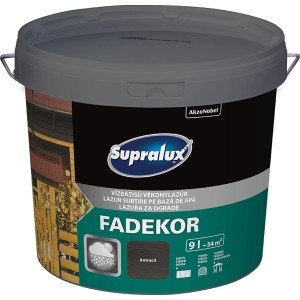 Szürke Supralux Fadekor fa lazúr kültéri használatra, Antracit árnyalat.