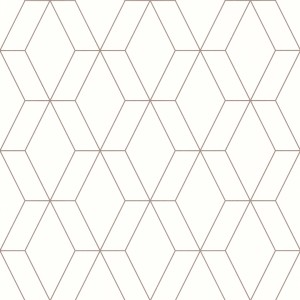 Dekoratív tapéta bézs színű, geometrikus rombuszmintával.