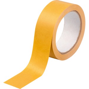 Sárga LUX kétoldalas ragasztószalag, 25 m x 38 mm, padlóburkoláshoz.