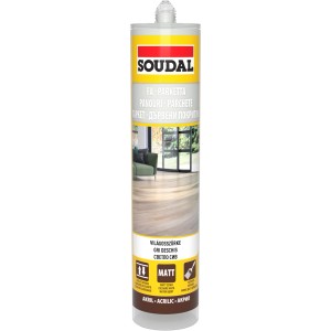 Soudal akril tömítőanyag parkettához, szürke, matt.