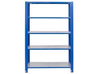 AR Shelving T profilos polcállvány kék és horganyzott 200x120x30 cm 5 polc 180kg AR Shelving T profilos polcállvány kék és horganyzott 200x120x30 cm 5 polc 180kg