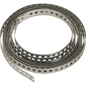 Tekercselt, horganyzott lyukszalag (12 mm x 3 m) faszerkezetekhez.