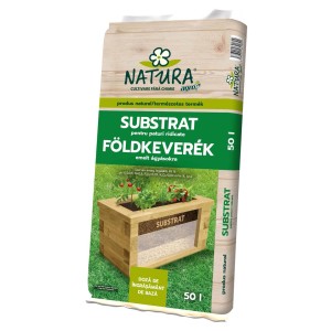 Zsák Natura Muskátliföld magaságyásokhoz, 50 l. Ideális a buja virágzáshoz.