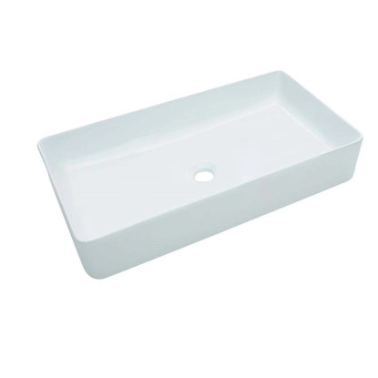 Ráültethető mosdókagyló kerámia négyszögletes