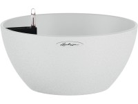 Lechuza Cubeto Stone 30 virágtartó kvarcfehér 30 cm átmérő