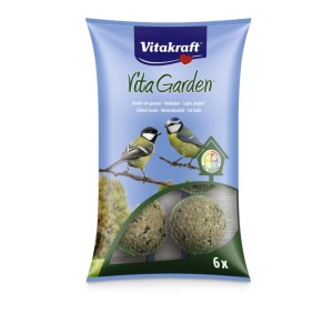 VitaKraft Vita Garden faggyúgolyó csomagolás, vadon élő madaraknak való eledel, 6 darab.