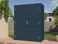 Bertilo HPL Highboard kerti szekrény 155 cm x 75 cm x 193 cm Antracit FSC