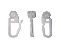 Függönytartó horog műanyag kis görgős Függönytartó horog műanyag kis görgős