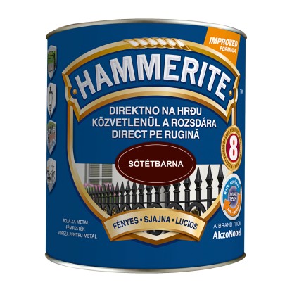 Hammerite fémfesték közvetlenül a rozsdára fényes sötétbarna 2,5 l
