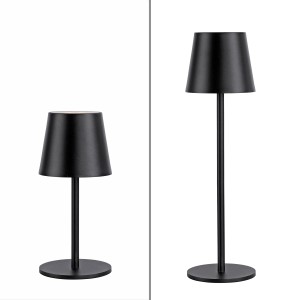 Fekete Just Light Euria LED akkus asztali lámpa két magasságban.
