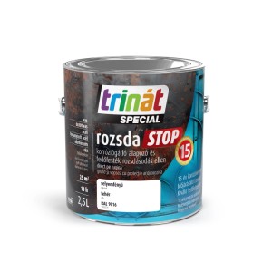 Trinát rozsdavédő festék, fehér, 2,5L doboz. Korrózióvédelem vas, acél és alumínium felületekre.