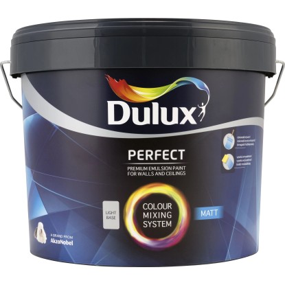 Dulux beltéri falfesték Perfect Matt bázis fehér 10 l