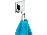 Wenko Vacuum-Loc akasztókészlet fényes krómszínű 2 darabos készlet szögletes