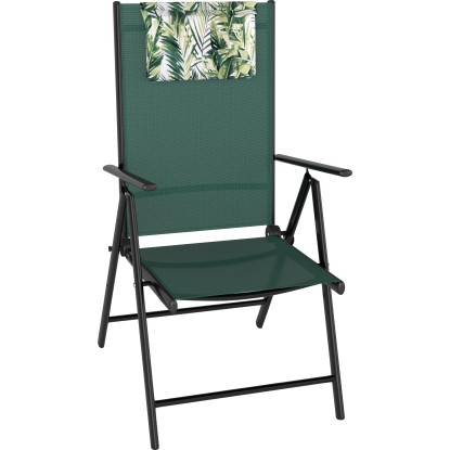 Travessa összecsukható szék állítható háttámlával zöld