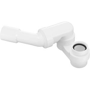 Fehér szifon (44,8 mm) zuhanytálcához, műanyag szifon.