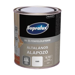 Supralux univerzális alapozó doboz, fehér, matt, fa és fém felületekre.