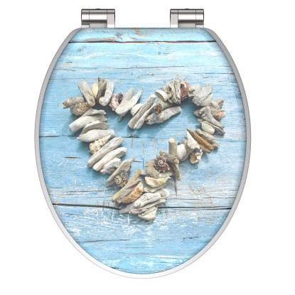 Eisl WC-ülőke Shell Heart Holzkern leeresztő automatikával