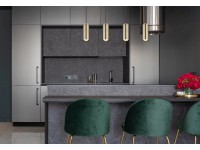 Globo Robby függőlámpa 4 izzós fekete matt 650 mm x 60 mm x 1200 mm