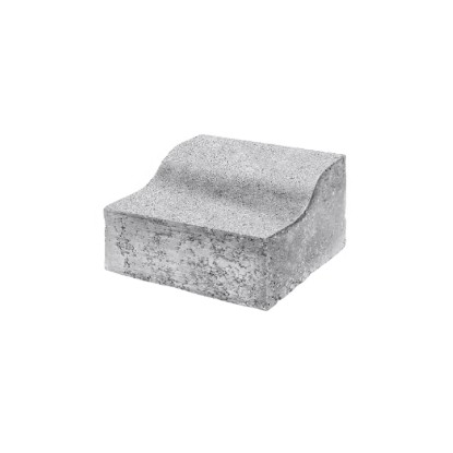 Kerti szegély 25 cm x 25 cm x 15-10 cm szürke