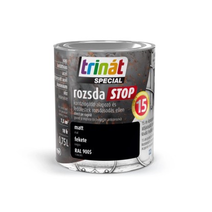 Trinát Rozsdastop matt 9005 fekete 0,75 l